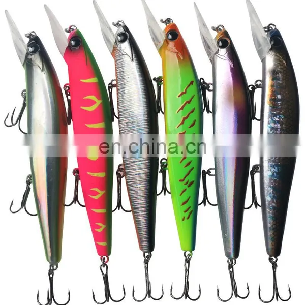 Three Hook Slow Sinking Mino Bionic Plastic Bait Long-Range Throwing Bass Mouth Raising False Bait Hovering Bait photo-2