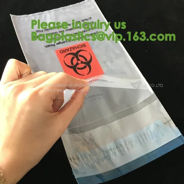 Lab Bags Specimen Bags Zip Bag, Medical Grade Laboratory Specimen Bag, Three Wall Biohazard Specimen Bag With a Document