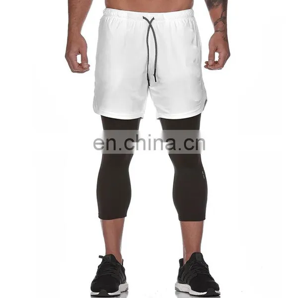 Custom Logo Men's Jogger Printing Fitness Gym Running Workout Slim Men Sport Shorts