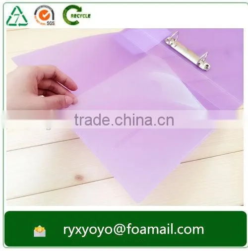 Factory Clear Transparent Hard Plastic 40D 2 Ring Clip Clear File Folder photo-5