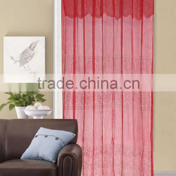 1PC 100% Polyester Flower Voile Beautiful Macrame Embroidery Curtain Quality Choice photo-4