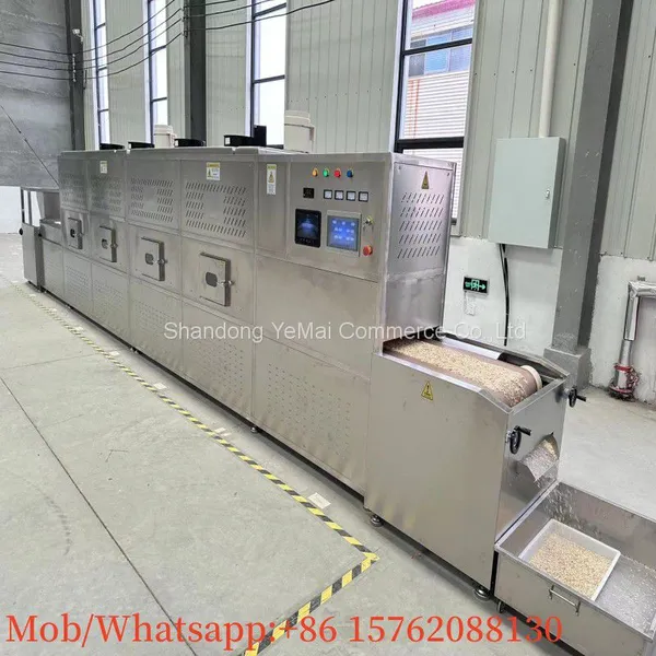 Electricity Continuous Nuts Roasting Line, Conveyor Belt Type Microwave Nut Roaster Machine photo-3