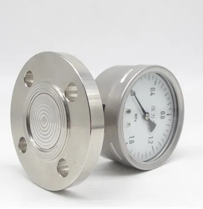 Stainless Steel Diaphragm Pressure Gauge With Shock Resistant Flange DN25 Pressure Gauge photo-4