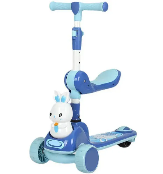 One Click Folding Scooter for Boys and Girls Aged 2-8 Years Old. Three in One Scooter With Thickened Pedals for Children（Wechat:13510231336） photo-2