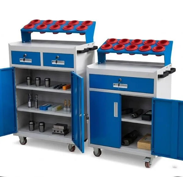 Tool Cart With Pegboard and Lockable Cabinet — 4 Drawer Rolling Garage Cart on Wheels — Garage Tool Organization