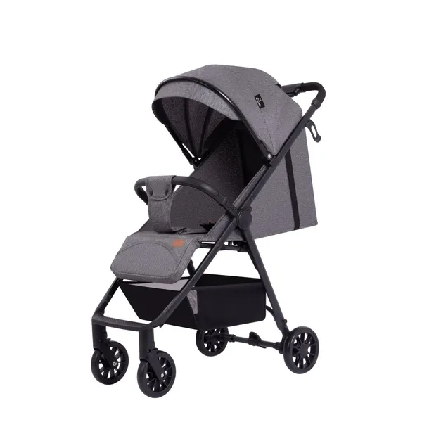 Foldable Compact Linen Hot Mom Baby Buggy One-button Foldable Stainless Steel Frame Stroller Waterproof Canopy for Outdoor Travel
