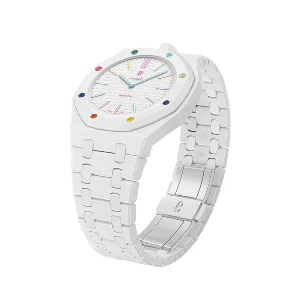 Integrated Plastic Watch Strap Case Compatible With Ap Watch, Modified Protective Full Replacement Band for Swatch Series Universal Accessories