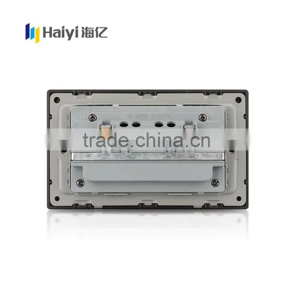 BS Standard Aluminum Metal Panel 2 Gang 13A Switch and Socket /electrical Switched Socket /wall Light Switch Quality Choice photo-3