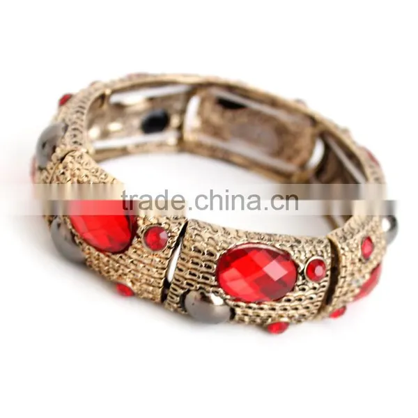 Hot Style Faux Gemstone Bangle Fashion Jewelry Bracelet photo-3