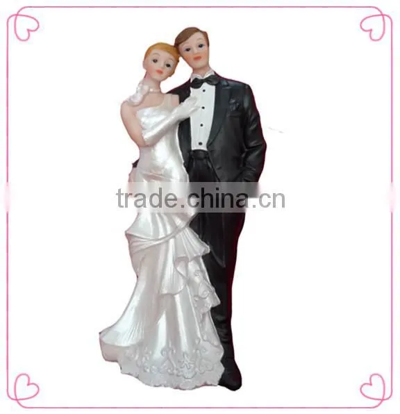 Hot Sale Wedding Items Polyresin Boy and Girl Figurines