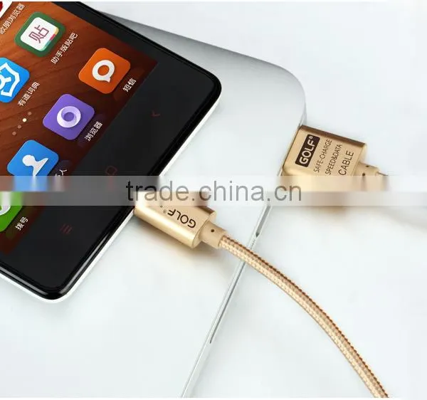 Golf 2.1A High Speed USB Data Cable For IOS 3M Nylon Braided Aluminum USB Cable For IPhone SE 6 6S IPad TB-0372 photo-6