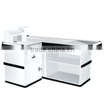 Trade Assurance New Design Cashier Stand for Supermarket JS-CC01, Cashier Counter for Sale photo-2