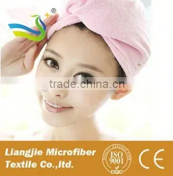 Coral Fleece Fabric Towel Shower Cap photo-5
