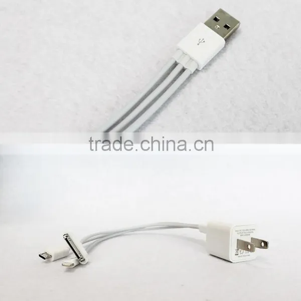 3 in 1 High Speed White Color Multi Usb Line TPE Charging Data Cable photo-5