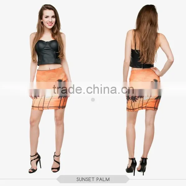 Online Top Selling Personalized Sublimation 3D Print Girls Sexy Mini Skirt photo-2