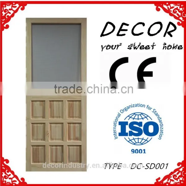 Mosquito Netting Solid Pine Wood China Supplier Screen Door photo-2