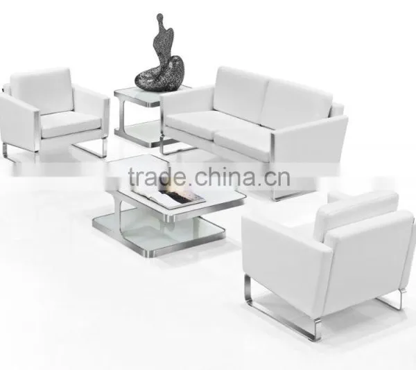 S-23-1 White Leather Sofa pu Sofa White Leather Sofa Furniture Sofa photo-3