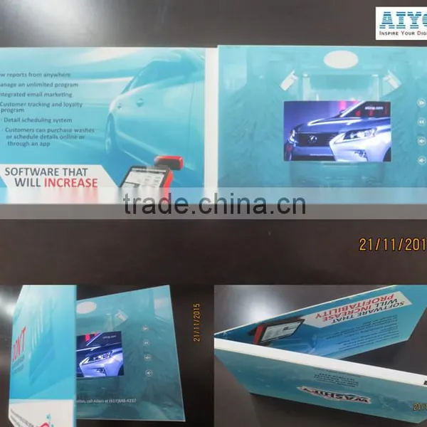 5 Inch LCD Advertising Video Card Booklet Tft Screen Video Greeting Card photo-3
