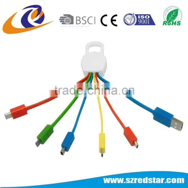 2016 New Model 5 Head Multi Charging Usb Cable for Iphone/samsung/andriod photo-4