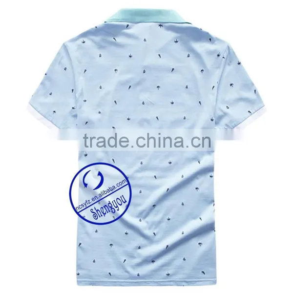 Allover Print Short Sleeves Polo t Shirt for Men photo-2
