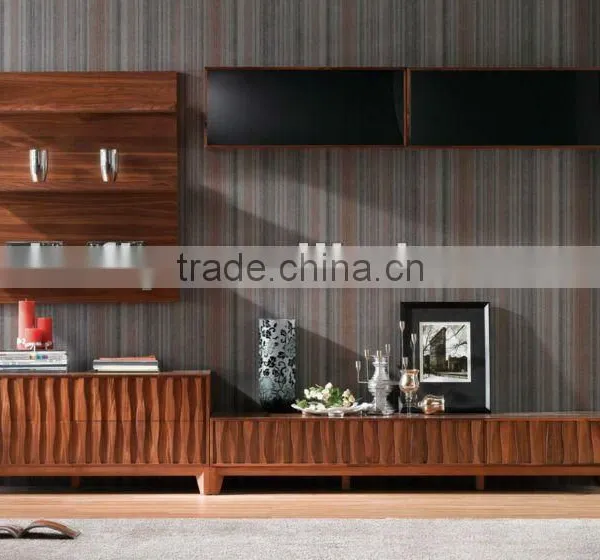 Modern Solid Wood Living Room Wall Unit