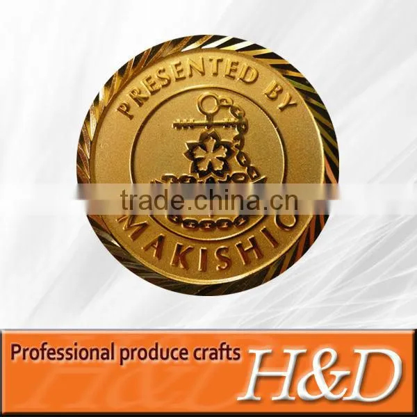 Architectural Gold Coin With Logo Embossed Wholesale photo-6