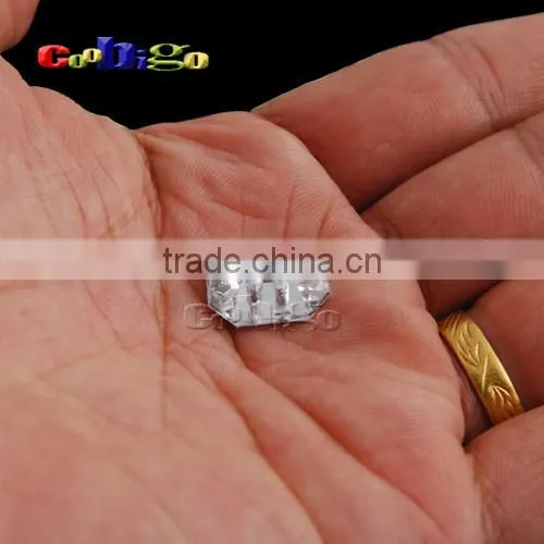 14*10mm Rectangle Acrylic Sewing Rhinestone Button For Apparel Bag Accessories #FLN022 photo-2