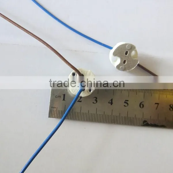 LED Mr16 Ceramic Lamp Holder Round With Silicone Wires 15CM photo-6