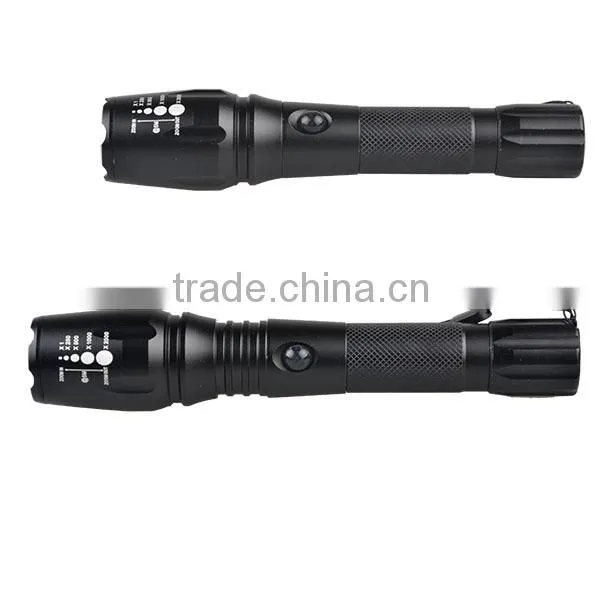 TP-1877 XML T6 / U2 LED Powerful Light / Zoomable Power Flashlight With Nylon Bag photo-3