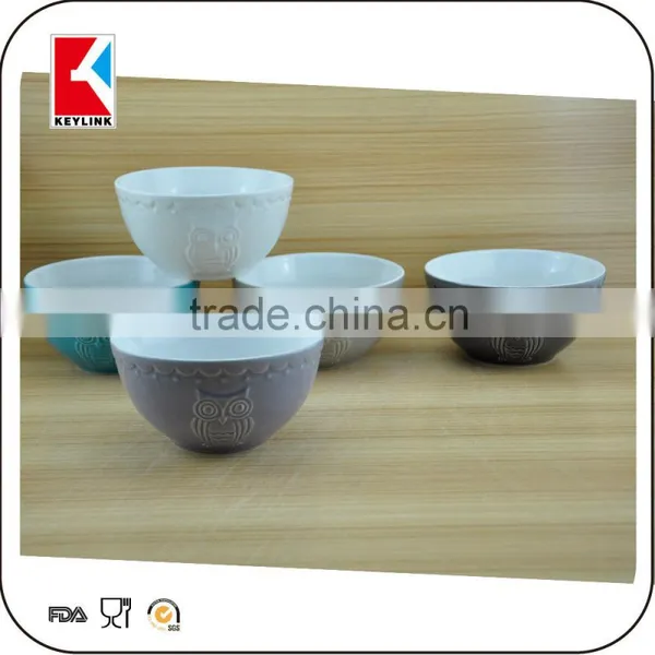 China Factory Color Glazed Stoneware Cereal Bowl Ceramic Soup Bowls Logo Black photo-6