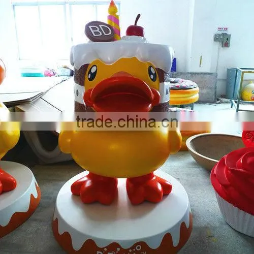 Custom Design Indoor Fiberglass Duck Sculptures