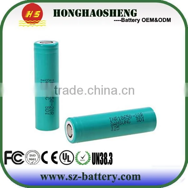 SAMSUNG Inr18650 20R Li-ion Battery 2000mah Flat Top Battery 10c Inr 20r 18650 Battery photo-2