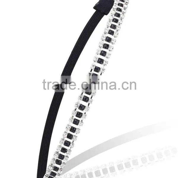 Womens Fashion Chain Jewelry Hollow Rose Flower Elastic Hair Band Headband photo-2