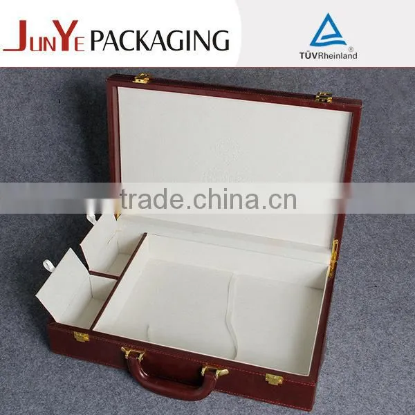 Custom Blank Luxury Wooden Wine Bottle Set Gift Box