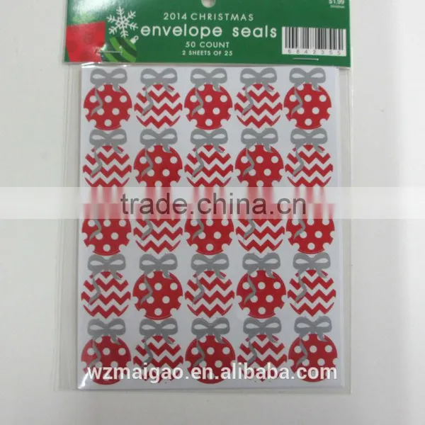 2014 Christmas Sticker With Snowflake Design photo-2
