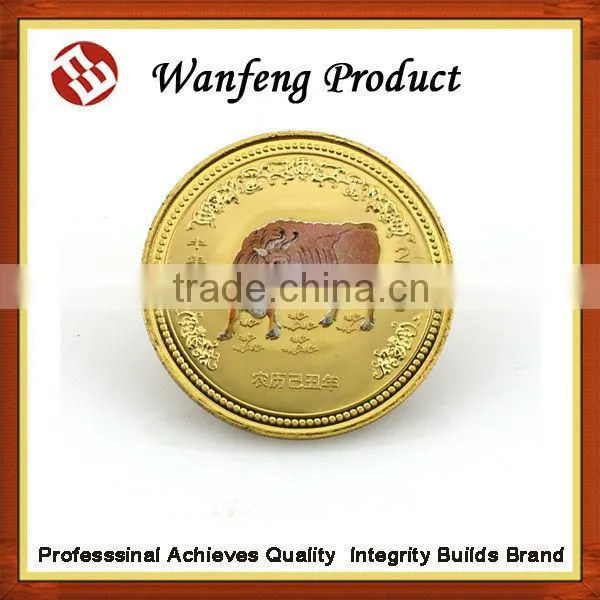 Custom Gold Challenge Antique Copper Coin photo-2