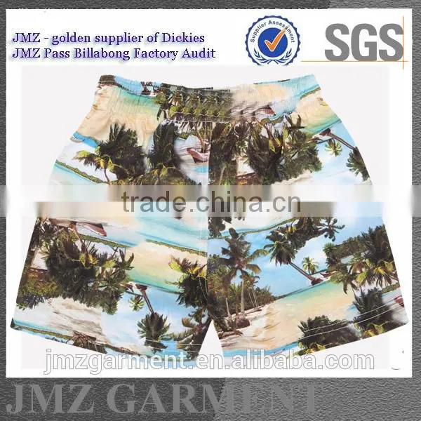 Online Wholesale Custom OEM Polyester Board Shorts Swimwear for Young Boys OEM Design New Products 2015 Low Moq photo-2