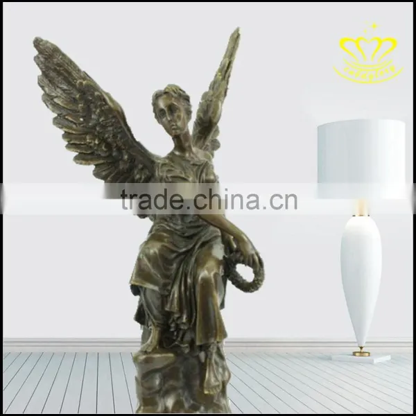 Western European Bronze Goddess of Victory Figure Sculpture in Rome photo-2