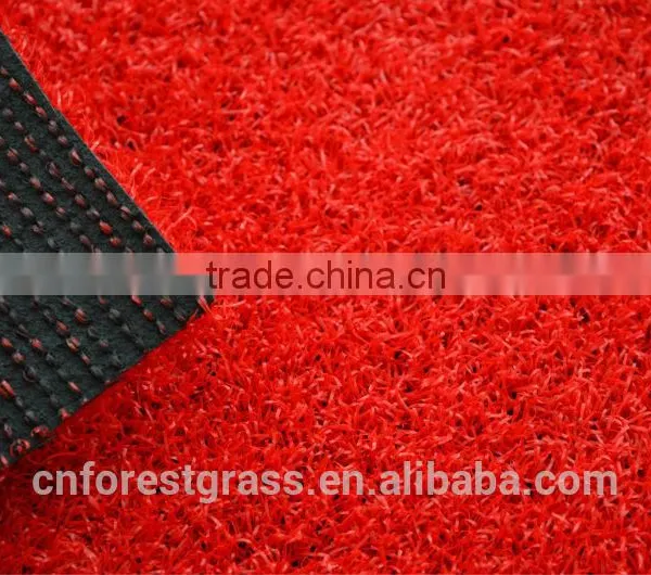 Outdoor 15mm PE Synthetic Grass With Thatch