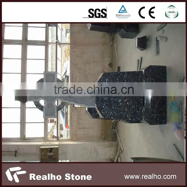 Blue Pearl Granite Grave Monument photo-2