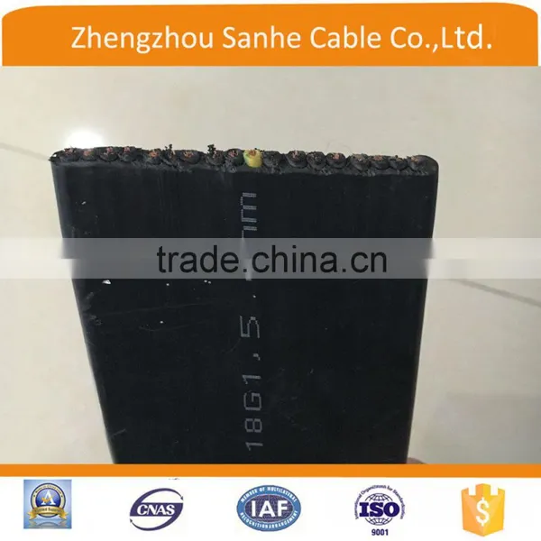 PVC Insulated Submersible Pump Cable Flexible Flat Rubber Cable