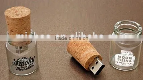 2015 Hot Selling Bottle Usb Flash Drive With the Cork, Factory Price Bottle Usb With Cork, Full Capacity Usb Bottle Cooler photo-2