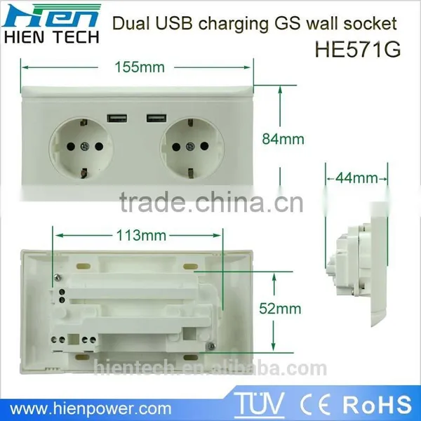 EU UK US USA Plugs Universal Wall Socket With Usb Port photo-3