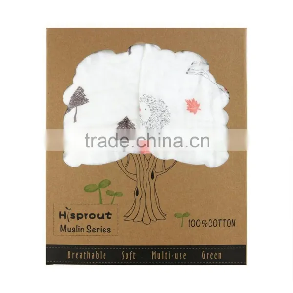 100% Cotton Muslin Swaddle Blanket Soft Baby Blanket photo-3