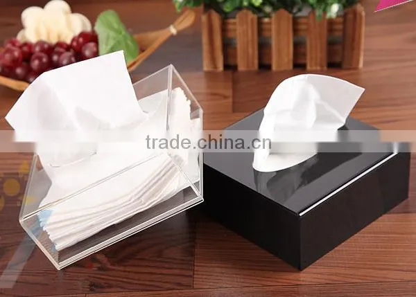square acrylic tissue box