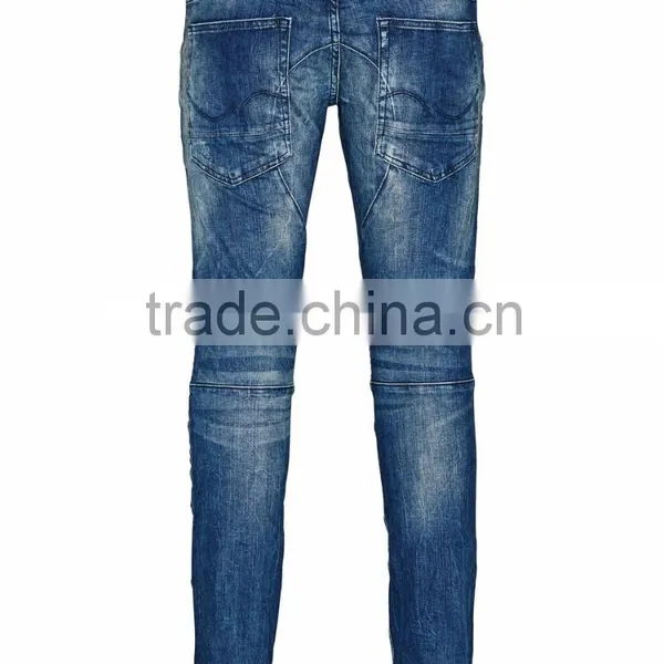 Stretchable and Washed Style Denim Jean photo-2