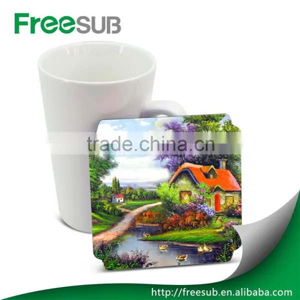China Supplier Wholesale Heat Transfer Sublimation MDF Blank Cork Coaster photo-3