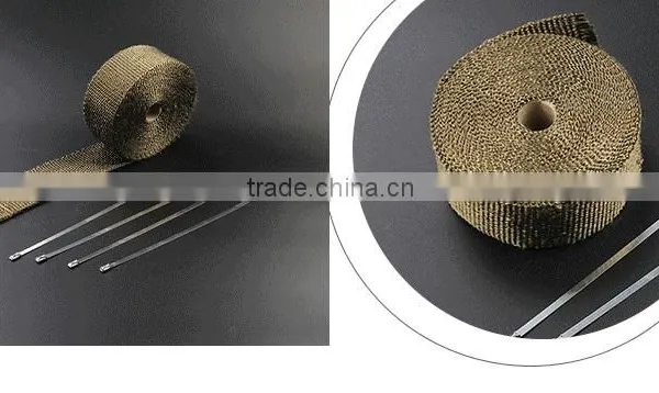 Heat Motocycle Car Exhaust Thermo Turbo Wrap Tape 2" X 5M/10m Fireproof Cloth Roll Black 1022C Car Insulation photo-6