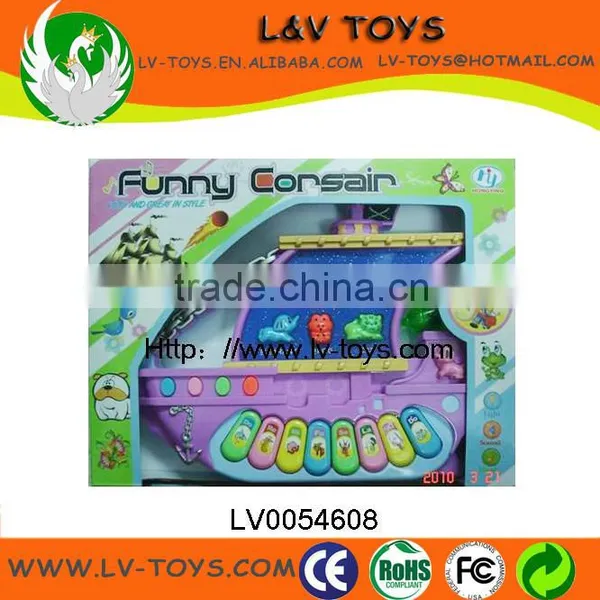 LV0054608 English & Spanish musical instrument plastic toy electronic cartoon organ