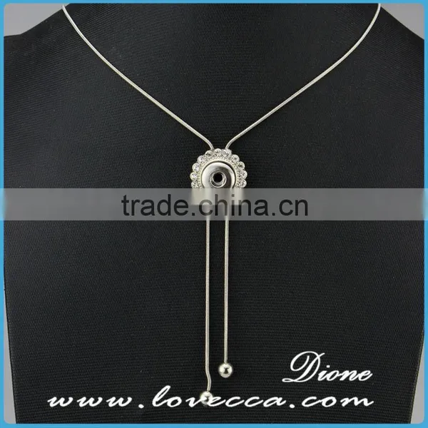 Greece Women Simple Design Wholesale Fashion Jewelry Necklace With Snap Button Pendant photo-2